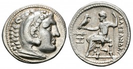 Imperio Macedonio. Alejandro III Magno. Tetradracma. 294-290 a.C. Amphipolis. (Price-501). Anv.: Cabeza de Heracles a derecha recubierta con piel de l...