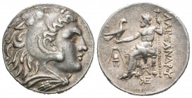 Imperio Macedonio. Alejandro III Magno. Tetradracma. 275-272 a.C. Amphipolis. (Price-630). (Müller-236). Anv.: Cabeza de Heracles a derecha recubierta...