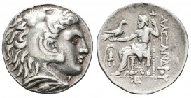 Imperio Macedonio. Alejandro III Magno. Tetradracma. 275-272 a.C. Amphipolis. (Price-631). (Müller-231). Anv.: Cabeza de Heracles a derecha recubierta...