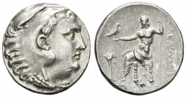 Imperio Macedonio. Alejandro III Magno. Tetradracma. 200 a.C. Arados. (Price-3386). Anv.: Cabeza de Heracles a derecha recubierta con piel de león. Re...