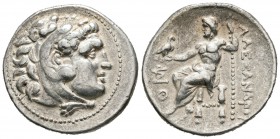 Imperio Macedonio. Alejandro III Magno. Tetradracma. 204-203 a.C. Aspendos. (Price-2889). (Müller-1203). Anv.: Cabeza de Heracles a derecha recubierta...