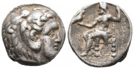 Imperio Macedonio. Alejandro III Magno. Tetradracma. 312-281 a.C. Babylon. (Price-3752). Anv.: Cabeza de Heracles a derecha recubierta con piel de leó...