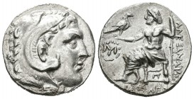 Imperio Macedonio. Alejandro III Magno. Tetradracma. 270-220 a.C. Chios. (Price-2336 variante). Anv.: Cabeza de Heracles a derecha recubierta con piel...