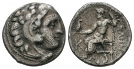 Imperio Macedonio. Alejandro III Magno. Dracma. 336-323 a.C. Incierta de Macedonia. (Müller-274). Anv.: Cabeza de Hércules a derecha con piel de león....