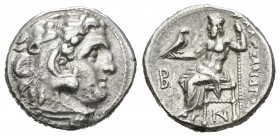 Imperio Macedonio. Alejandro III Magno. Dracma. 310-301 a.C. Kolophon. (Price-1801). (Müller-1336). Anv.: Cabeza de Heracles a derecha recubierta con ...