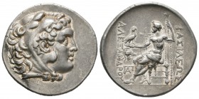 Imperio Macedonio. Alejandro III Magno. Tetradracma. 250-187 a.C. Mesembria. (Price-992 variante). Anv.: Cabeza de Heracles a derecha recubierta con p...