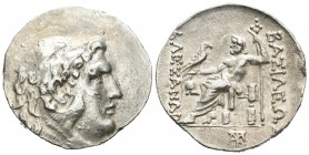 Imperio Macedonio. Alejandro III Magno. Tetradracma. 225-175 a.C. Mesembria. (Price-1032 variante). Anv.: Cabeza de Heracles a derecha recubierta con ...