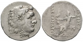 Imperio Macedonio. Alejandro III Magno. Tetradracma. 150-125 a.C. Mesembria. (Price-1051). Anv.: Cabeza de Heracles a derecha recubierta con piel de l...