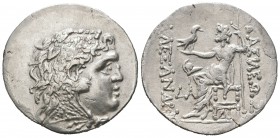 Imperio Macedonio. Alejandro III Magno. Tetradracma. 125-100 a.C. Mesembria. (Price-1070). Anv.: Cabeza de Heracles a derecha recubierta con piel de l...