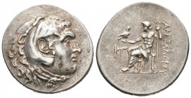 Imperio Macedonio. Alejandro III Magno. Tetradracma. 310-301 a.C. Lampsakos. (Price-1398 similar). (Müller-1191 similar). Anv.: Cabeza de Heracles a d...