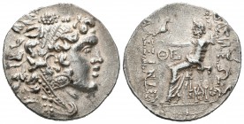 Imperio Macedonio. Alejandro III Magno. Tetradracma. 125-70 a.C. Odessos. (Price-1181). (Müller-419). Anv.: Cabeza de Heracles a derecha recubierta co...