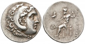 Imperio Macedonio. Alejandro III Magno. Tetradracma. 215-214 a.C. Phaselis. (Price-2837). (Müller-1182). Anv.: Cabeza de Heracles a derecha recubierta...