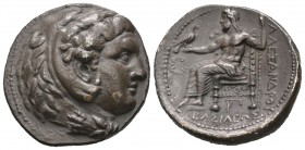 Imperio Macedonio. Alejandro III Magno. Tetradracma. 316-311 a.C. Susa. (Price-3855). Anv.: Cabeza de Heracles a derecha recubierta con piel de león. ...