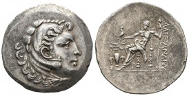 Imperio Macedonio. Alejandro III Magno. Tetradracma. 170-140 a.C. Temnos. (Price-1672). Anv.: Cabeza de Heracles a derecha recubierta con piel de león...