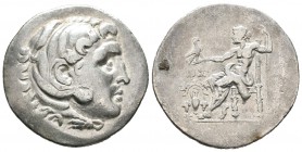 Imperio Macedonio. Alejandro III Magno. Tetradracma. 188-170 a.C. Temnos. (Price-1686). Anv.: Cabeza de Heracles a derecha recubierta con piel de león...