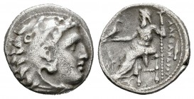 Imperio Macedonio. Alejandro III Magno. Dracma. 323-319 a.C. Teos. (Price-2260). (Müller-321). Anv.: Cabeza de Heracles a derecha recubierta con piel ...