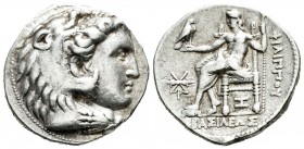 Imperio Macedonio. Filipo III. Tetradracma. 321-315 a.C. Arados. (Price-141). Anv.: Cabeza de Heracles a derecha recubierta con piel de león. Rev.: Ze...