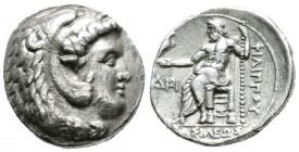 Imperio Macedonio. Filipo III. Tetradracma. 323-317 a.C. Arados. (Price-1662 similar). Anv.: Cabeza de Heracles a derecha recubierta con piel de león....