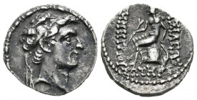 Imperio Seleucida. Demetrio I. Dracma. 162-150 a.C. Siria. (Se-7017 variante). Ag. 3,94 g. MBC+. Est...120,00.