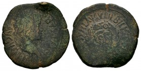 Bilbilis. Semis. 120-30 a.C. Calatayud (Zaragoza). (Abh-285). Ae. 5,20 g. BC-. Est...30,00.