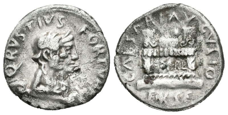 Augusto. Q. Rustius. Denario. 19 a.C. Roma. (Ffc-322). (Ric-322). (Cal-1236). An...