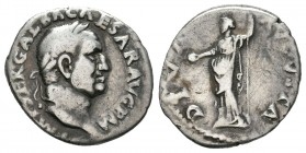 Galba. Denario. 68-69 d.C. Roma. (Spink-2102). (Ric-224). Rev.: DIVA AVGVSTA. Livia en pie a izquierda con pátera y cetro. Ag. 3,13 g. Muy escasa. MBC...