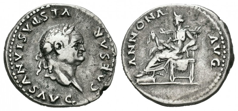 Vespasiano. Denario. 78-9 d.C. Roma. (Spink-2280). (Ric-131b). Rev.: ANNONA AVG....