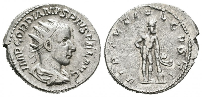 Gordiano III. Antoniniano. 241-3 d.C. Roma. (Spink-8670). (Ric-95). Rev.: VIRTVT...