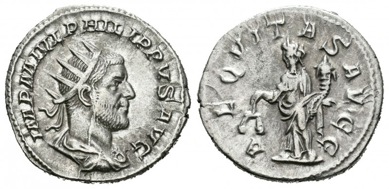 Filipo I. Antoniniano. 245-7 d.C. Antioquía. (Spink-8918). (Ric-27b). Rev.: AEQV...