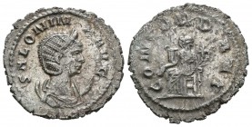 Salonina. Antoniniano. 263-4 d.C. Roma. (Spink-10629). (Ric-2). Rev.: CONCORD AET. Concordia sentada a izquierda con pátera y doble cuerno de la abund...