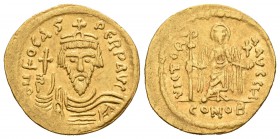 Focas. Sólido. 607-609 d.C. Constantinopla. (Sb-620). Au. 4,42 g. Oficina H. MBC+. Est...320,00.