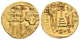 Constans II. Sólido. 641-668 d.C. Constantinopla. (Sb-964). Au. 4,37 g. Oficina O. EBC-. Est...350,00.