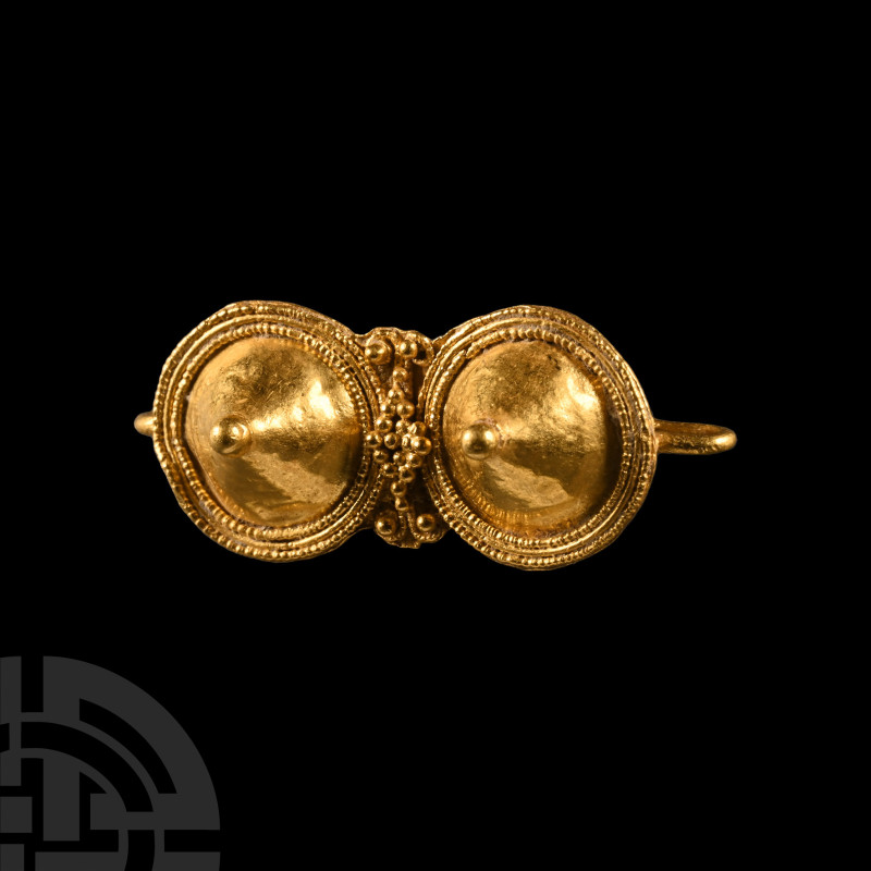 Hellenistic Gold Double Boss Brooch
3rd-2nd century B.C. Or an attachment, comp...