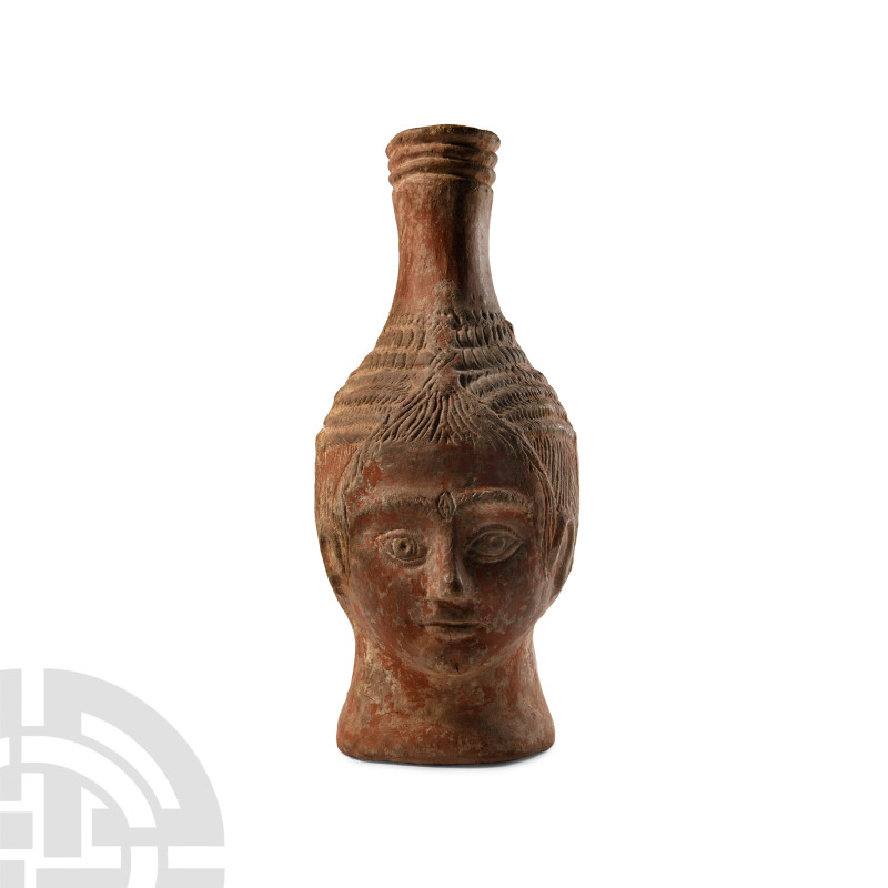 Roman North African Redware Head Amphora
3rd-4th century A.D. Formed in the rou...