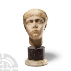 Roman Marble Head of a Woman