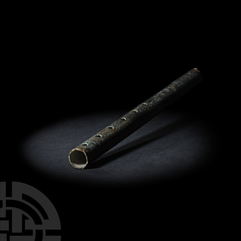 Roman Bronze Musical Flute
Circa 2nd-3rd century A.D. An extremely rare aulos o...