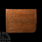 Roman Inked Wooden 'Will of Pomponius Maximinianus' Tablet