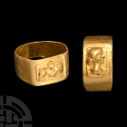 Roman Gold Ring with Bust of a Lady