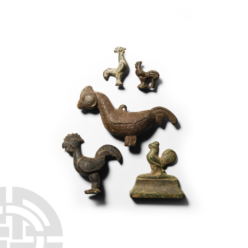 Roman Bronze Cockerel Collection
1st-4th century A.D. Each modelled with stylis...