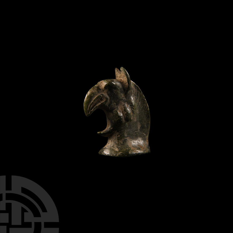 Roman Bronze Griffin Attachment
2nd-3rd century A.D. Free-standing with stylise...