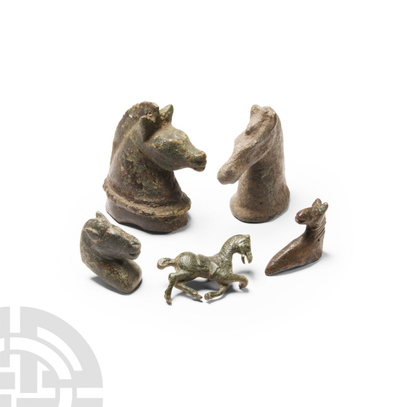 Roman Bronze Horse Collection
1st-4th century A.D. Four horse head mounts model...