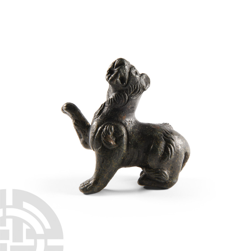 Roman Bronze Lioness Figure
1st-2nd century A.D. Modelled in the round crouchin...