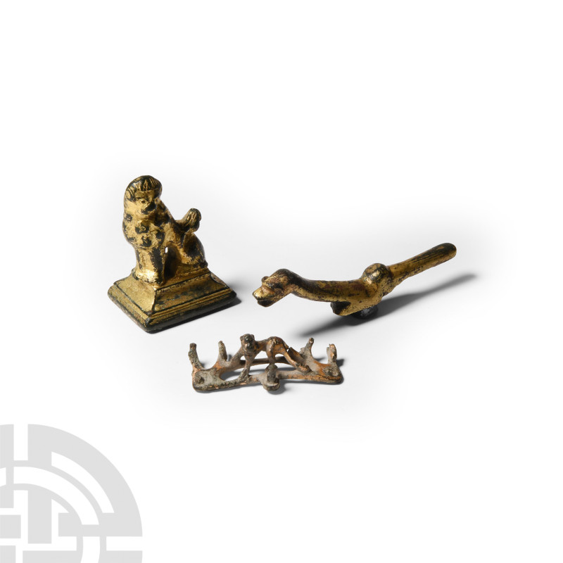 Medieval Gilt Bronze Animal Collection
11th-15th century A.D. Comprising: a Rom...