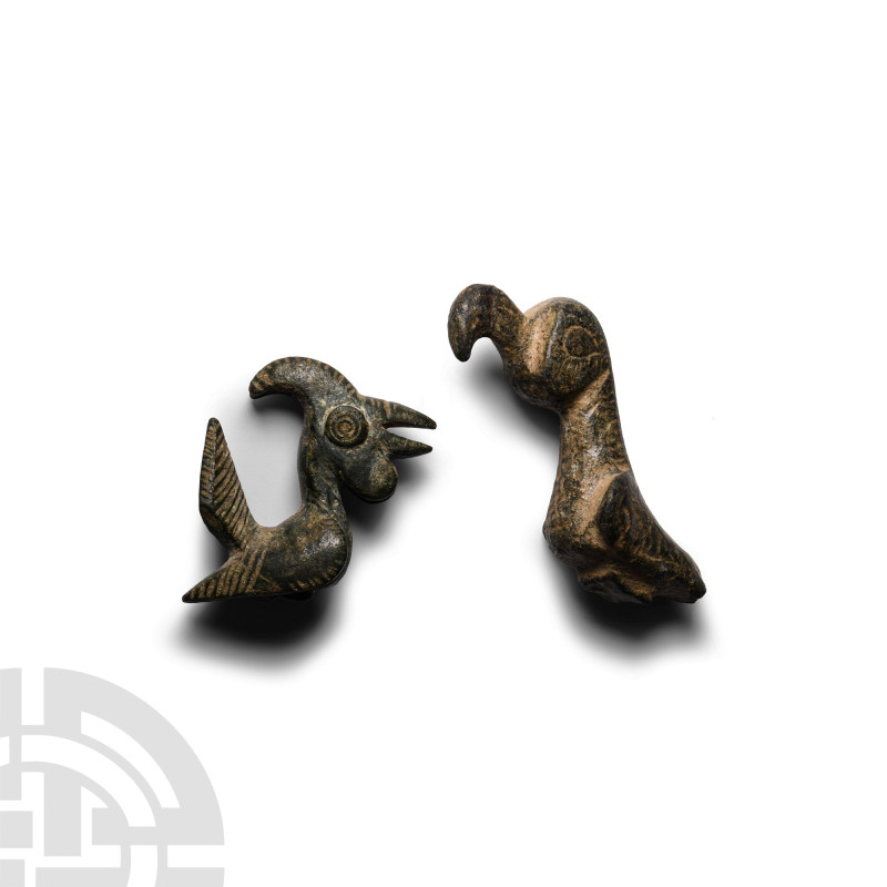 Western Asiatic Bronze Bird Collection
6th-8th century A.D. One with curved com...