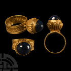 Byzantine Gold Ring with Sapphire