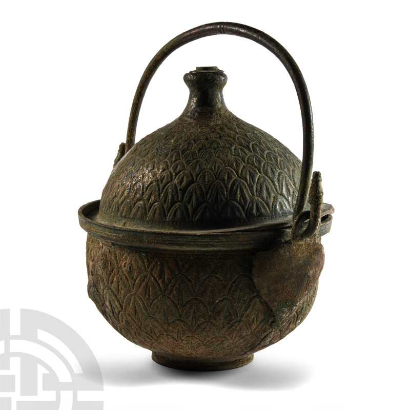 Byzantine Bronze Cooking Cauldron with Lidded Container for Steaming
5th-6th ce...