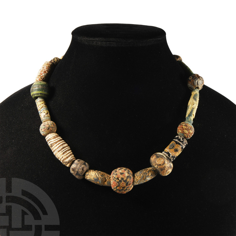 Western Asiatic Millefiori Glass Bead Necklace
1st millennium B.C. Comprising o...