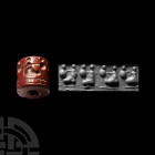 Sumerian Jasper Cylinder Seal With Squatting Women