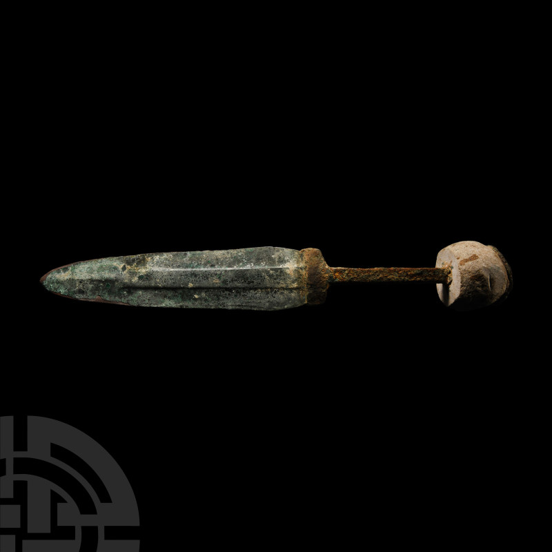 Western Asiatic Bronze Dagger with Stone Pommel
3rd millenium B.C. Comprising a...