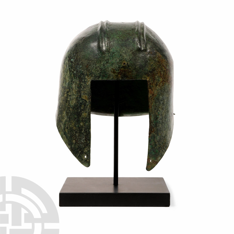 Greek Bronze Illyrian Helmet
6th-4th century B.C. Of domed Illyrian typology II...